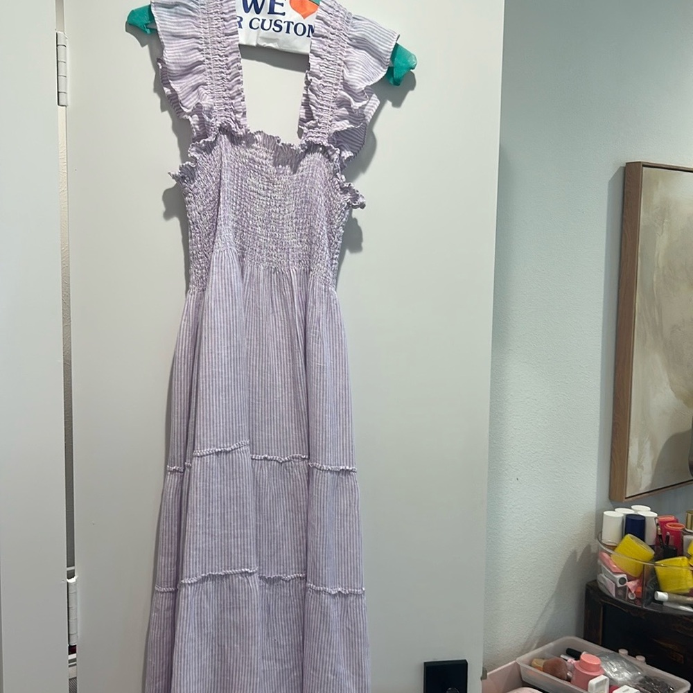 EUC HILL HOUSE Lavender Ruffled Maxi Dress